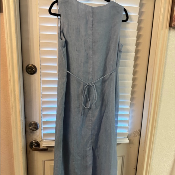 R&M Richards Light Blue V-Neck Midi Dress - Picture 3 of 3